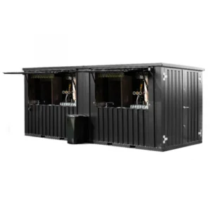 Contentor de barra removível 6 × 2 metros xl preto ral 9005
