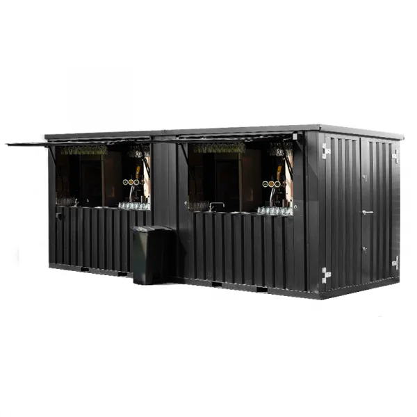 Contentor de barra removível 6 × 2 metros xl preto ral 9005